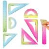 Y PLUS Σετ Γεωμετρίας Colorruler (Αθραυστοσ). 3 Χρώματα. Rs240200