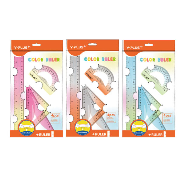 Y PLUS Σετ Γεωμετρίας Colorruler (Αθραυστοσ). 3 Χρώματα. Rs240200