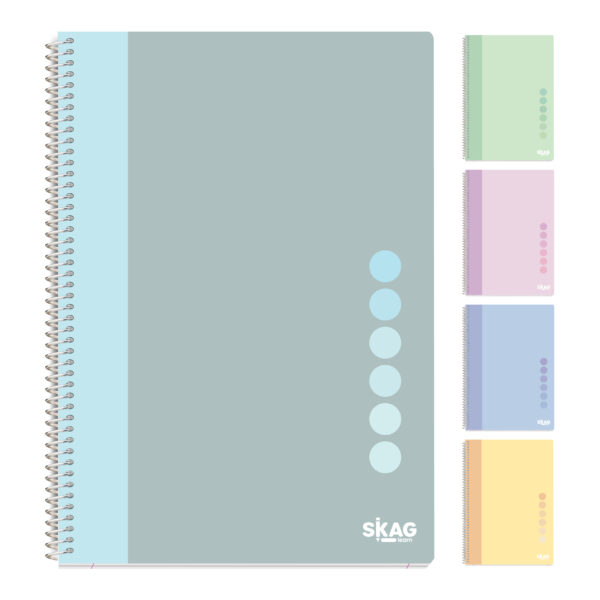 SKAG Θεματικό Τετράδιο Pastel Vibe 80γρ   A4 (2 Θέματα)
