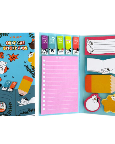 Y PLUS OKAY CAT Sticker Pad – QT251802