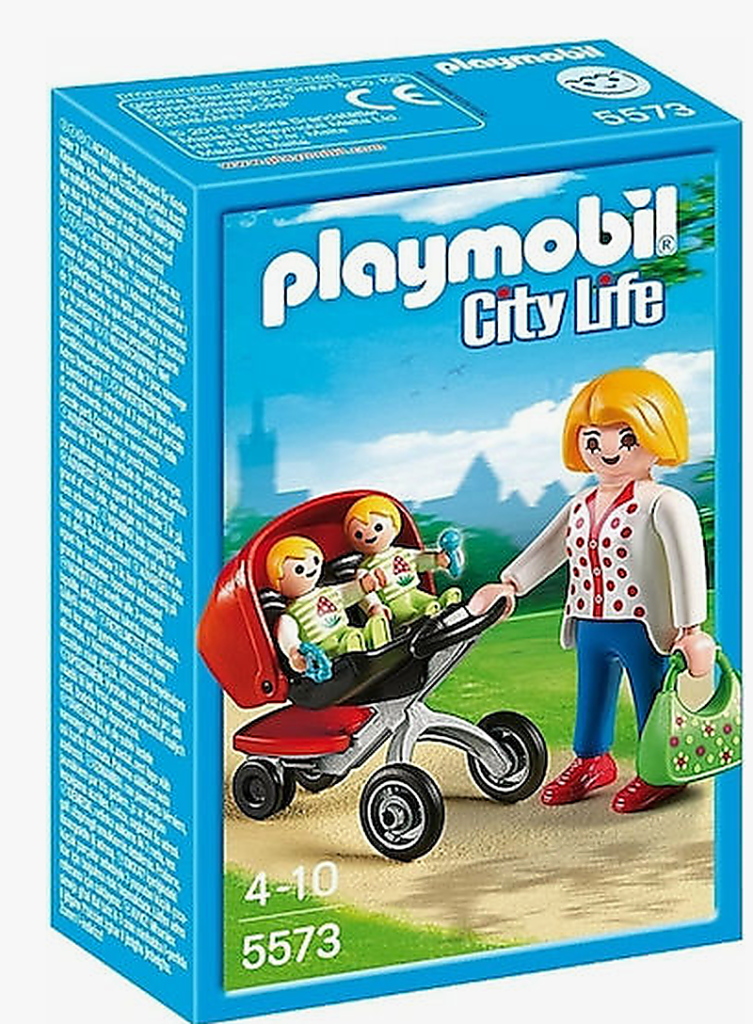 Playmobil Μαμά με Δίδυμα & Καροτσάκι (5573)