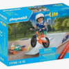 Playmobil Αγόρι με Skateboard & Ποδήλατο (71798)