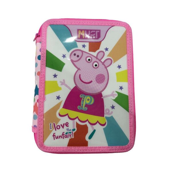 Σχολική Κασετίνα Διπλή Γεμάτη Peppa Pig I Love Funfair Must Team 2 Θήκες Σχολική Κασετίνα Διπλή Γεμάτη Peppa Pig I Love Funfair Must Team 2 Θήκες