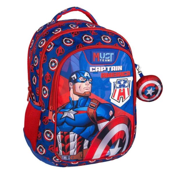 Σχολική Τσάντα Πλάτης Δημοτικού Avengers Captain America Must Team 3 Θήκες