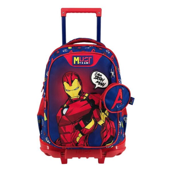 Σχολική Τσάντα Τρόλεϊ Δημοτικού Avengers Iron Man Blue Must Team 3 Θήκες Σχολική Τσάντα Τρόλεϊ Δημοτικού Avengers Iron Man Blue Must Team 3 Θήκες