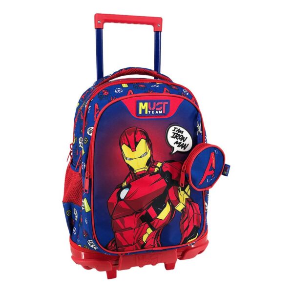 Σχολική Τσάντα Τρόλεϊ Δημοτικού Avengers Iron Man Blue Must Team 3 Θήκες - Image 3 Σχολική Τσάντα Τρόλεϊ Δημοτικού Avengers Iron Man Blue Must Team 3 Θήκες Image 3