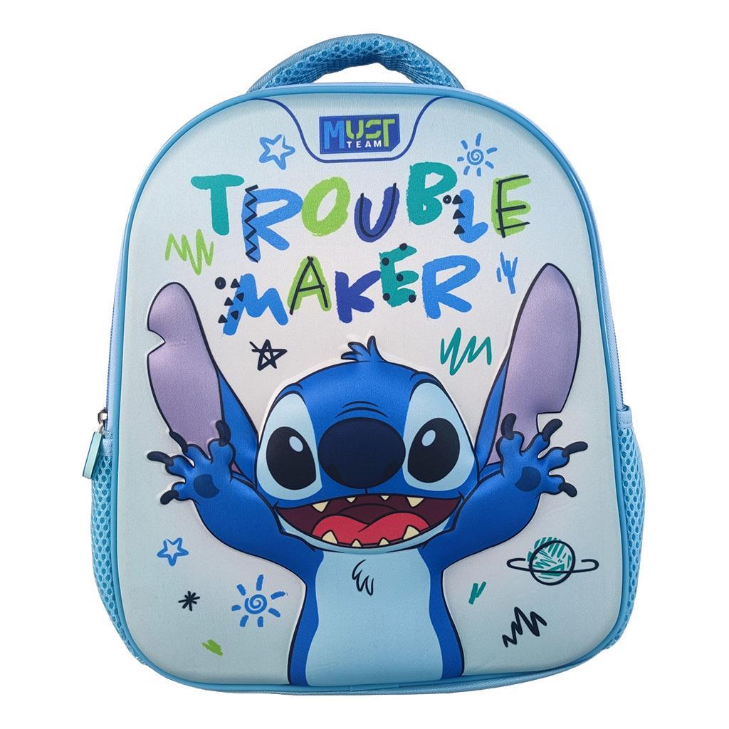 Σχολική Τσάντα Πλάτης Νηπίου Disney Stitch Trouble Maker Must Team 3D Eva 1 Θήκη