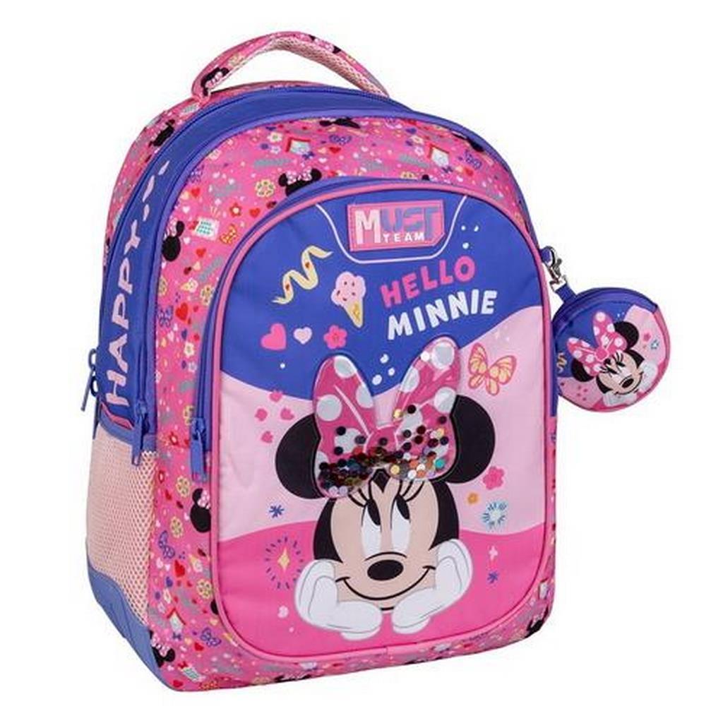 Σχολική Τσάντα Πλάτης Δημοτικού Disney Minnie Mouse Besties Forever Must Team 3 Θήκες