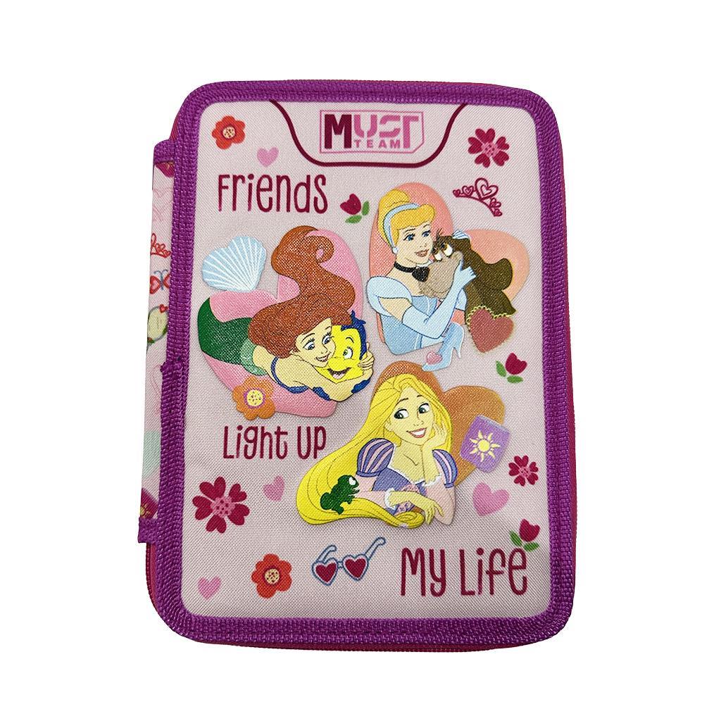 Σχολική Κασετίνα Διπλή Γεμάτη Disney Princess Friends Light Up My Life Must Team