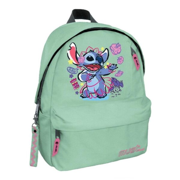 Σχολική Τσάντα Πλάτης Δημοτικού Disney Stitch & Angel Must Team Λαχανί Fluo rPET 1 Κεντρική Θήκη Σχολική Τσάντα Πλάτης Δημοτικού Disney Stitch & Angel Must Team Λαχανί Fluo rPET 1 Κεντρική Θήκη