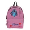 Τσάντα Πλάτης Disney Stitch Must Team Ροζ Απαλό με Ροζ Έντονο 2 Κεντρικές Θήκες
