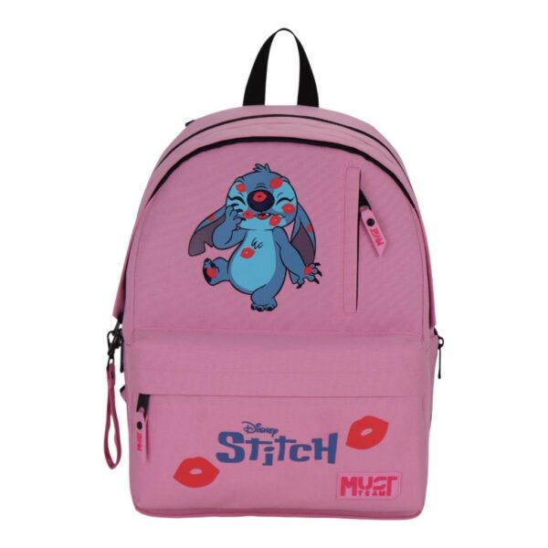 Τσάντα Πλάτης Disney Stitch Must Team Ροζ Απαλό με Ροζ Έντονο 2 Κεντρικές Θήκες Τσάντα Πλάτης Disney Stitch Must Team Ροζ Απαλό με Ροζ Έντονο 2 Κεντρικές Θήκες