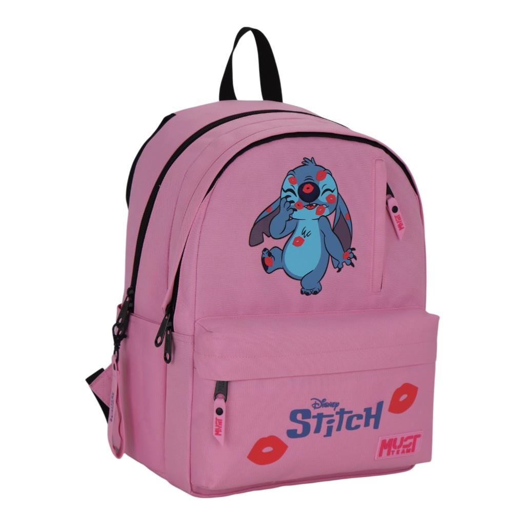 Τσάντα Πλάτης Disney Stitch Must Team Ροζ Απαλό με Ροζ Έντονο 2 Κεντρικές Θήκες - Image 3 Τσάντα Πλάτης Disney Stitch Must Team Ροζ Απαλό με Ροζ Έντονο 2 Κεντρικές Θήκες Image 3