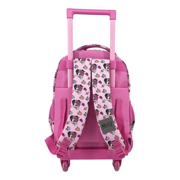 Σχολική Τσάντα Τρόλεϊ Δημοτικού Disney Minnie Mouse Flowers Must Team 3 Θήκες   Image 2