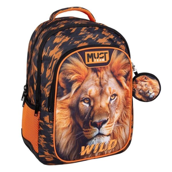 Σχολική Τσάντα Πλάτης Δημοτικού Must Team Wild African Lion 3 Θήκες Σχολική Τσάντα Πλάτης Δημοτικού Must Team Wild African Lion 3 Θήκες