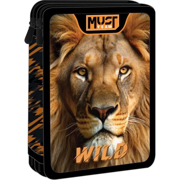 Σχολική Κασετίνα Διπλή Γεμάτη Must Team Wild African Lion