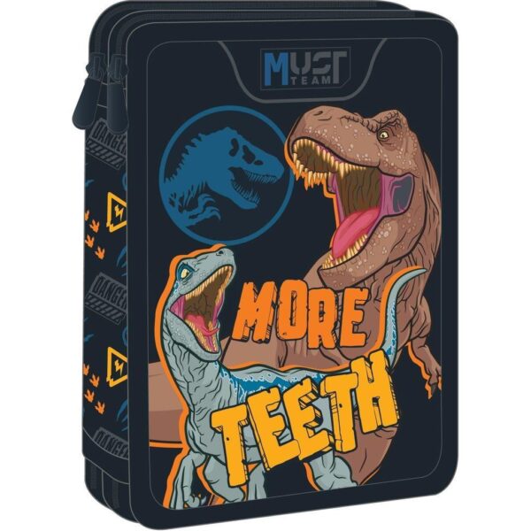 Σχολική Κασετίνα Διπλή Γεμάτη Jurassic World More Teeth Must Team Σχολική Κασετίνα Διπλή Γεμάτη Jurassic World More Teeth Must Team