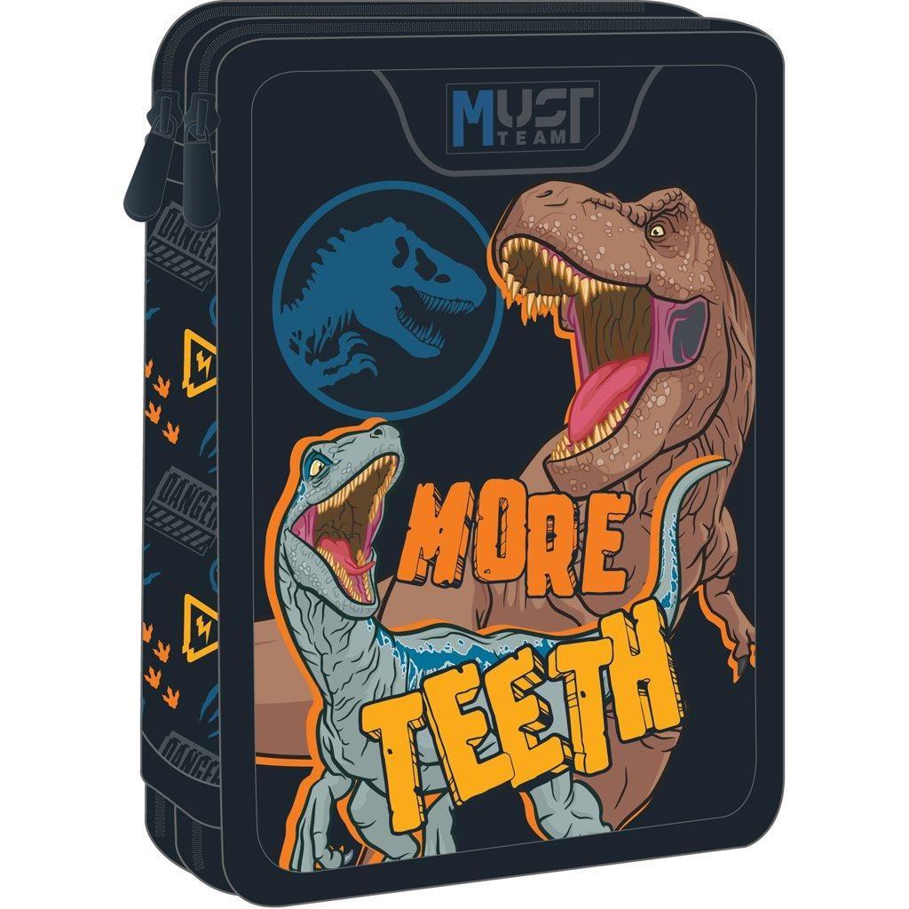 Σχολική Κασετίνα Διπλή Γεμάτη Jurassic World More Teeth Must Team