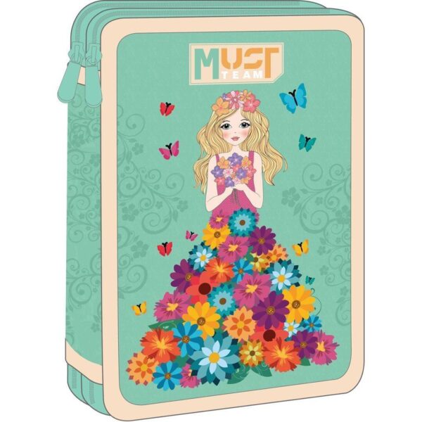 Σχολική Κασετίνα Διπλή Γεμάτη Must Team Flower Dress