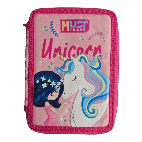 Σχολική Κασετίνα Διπλή Γεμάτη Must Team Girl   Unicorn