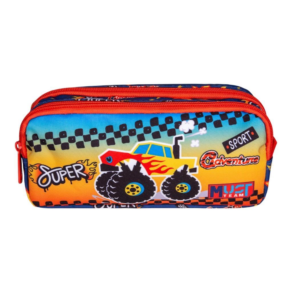 Σχολική Κασετίνα Βαρελάκι Must Team Monster Car 2 Θήκες