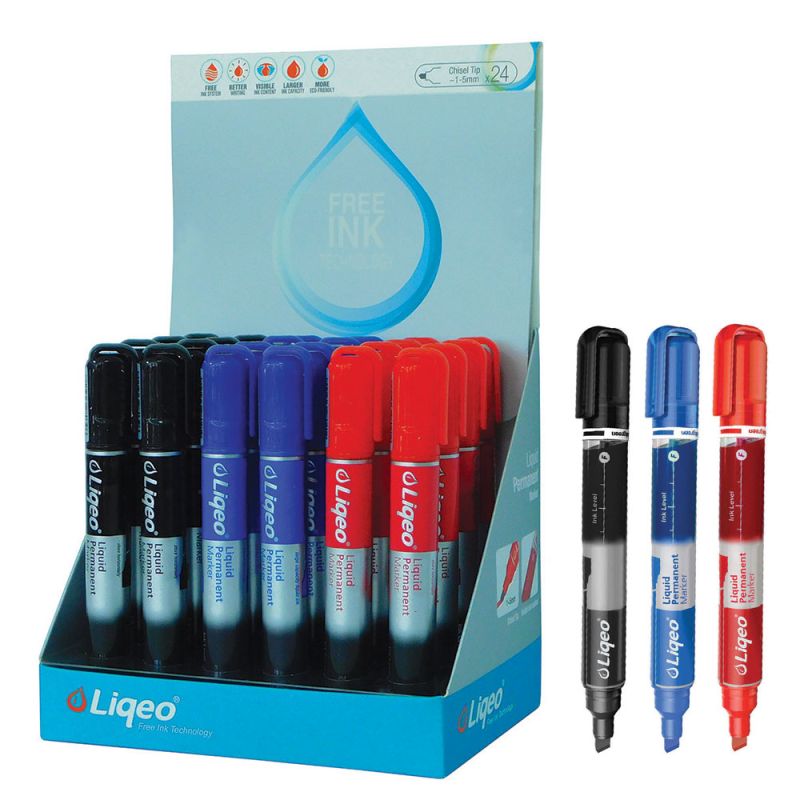 LIQEO Ανεξίτηλοι Μαρκαδόροι 3 Χρ.Εκθέτης Ρ-2127