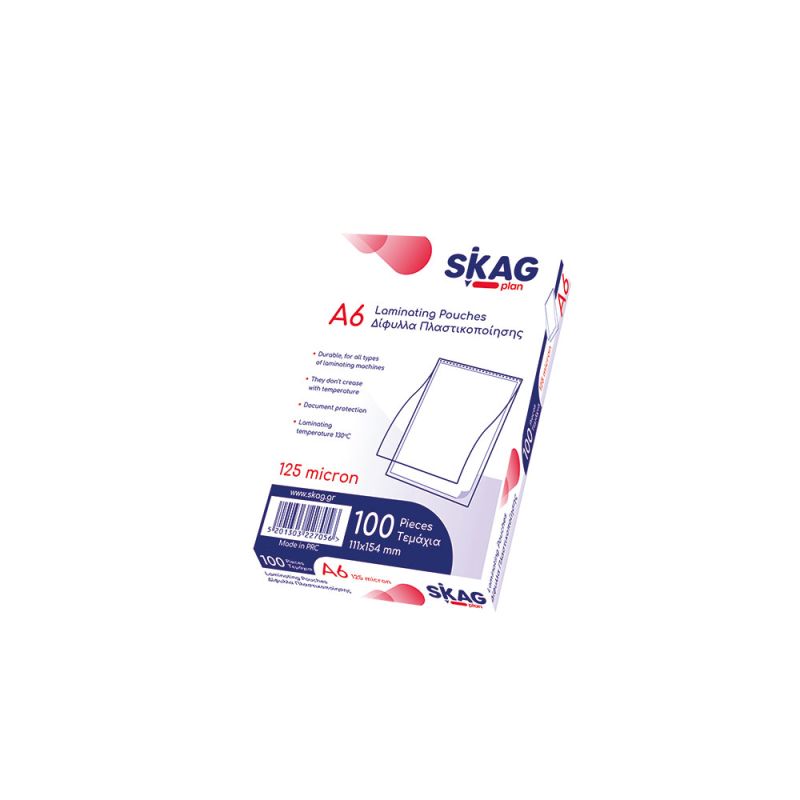 SKAG Δίφυλλα Πλαστ/Σης Α6 125Micron