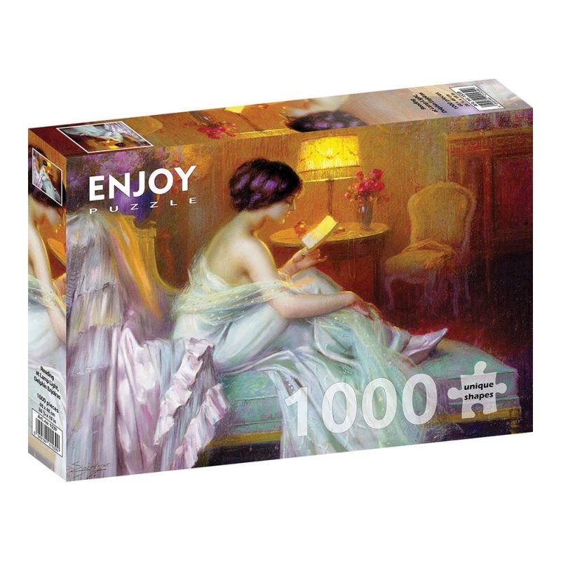 ENJOY --Πάζλ People Διαβάζοντας Στο Φως Της Λάμπας 1000 Τεμ Νο 1539