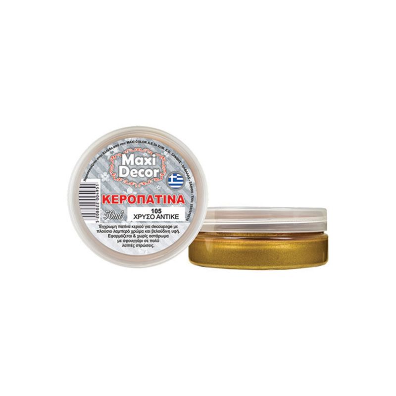 MAXI COLOR ΚεροΠατίνα 105 - Χρυσό Αντικέ 50 Ml