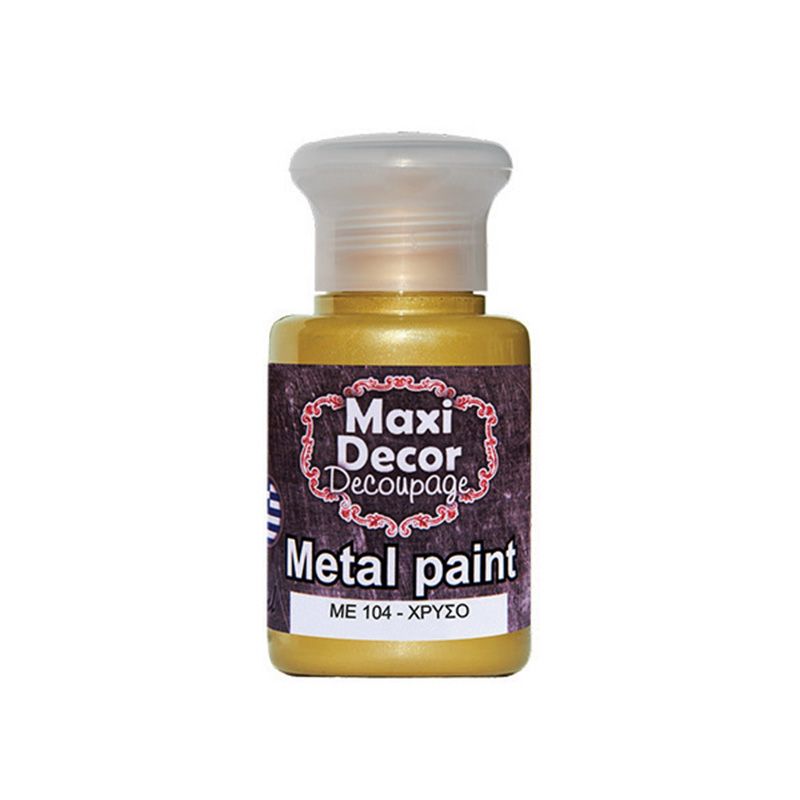 MAXI COLOR Μεταλλικό Χρώμα Me-104 60Ml Χρυσό