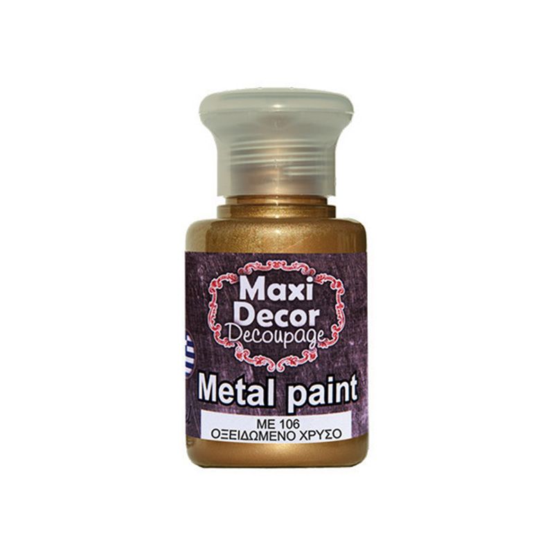 MAXI COLOR Μεταλλικό Χρώμα Me-106 60Ml Οξειδ. Χρυσό