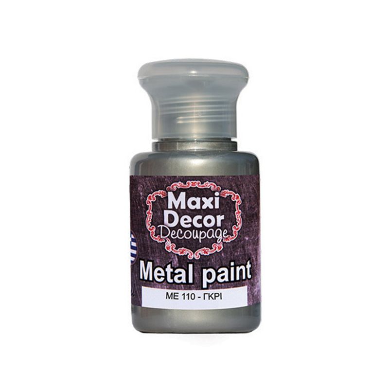 MAXI COLOR Μεταλλικό Χρώμα Me-110 60Ml Γκρί