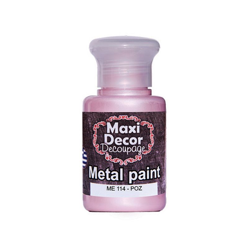 MAXI COLOR Μεταλλικό Χρώμα Me-114 60Ml Ρόζ