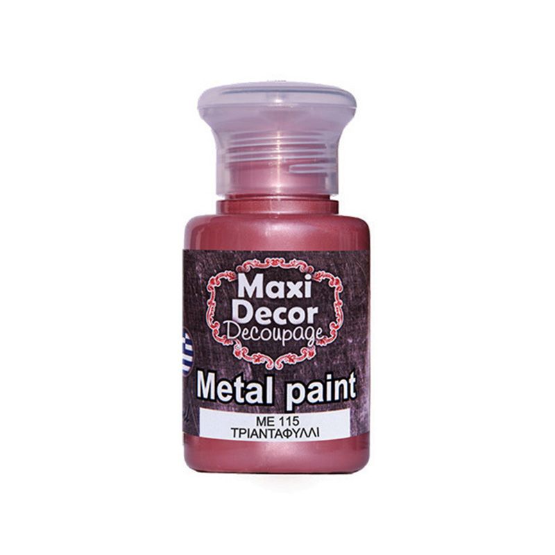 MAXI COLOR Μεταλλικό Χρώμα Me-115 60Ml Τριανταφυλλί