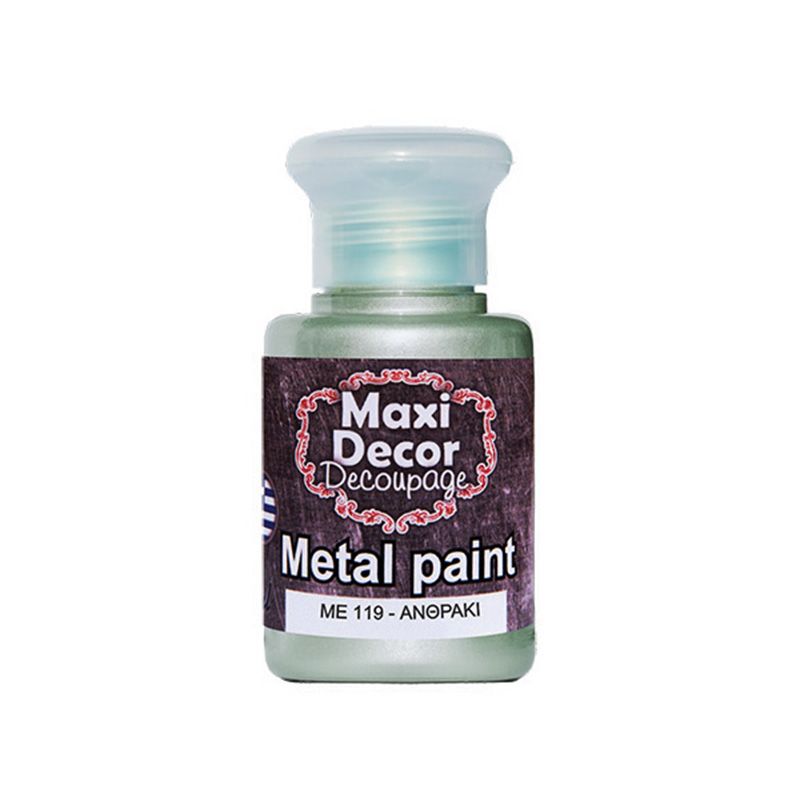 MAXI COLOR Μεταλλικό Χρώμα Me-119 60Ml Ανθρακί