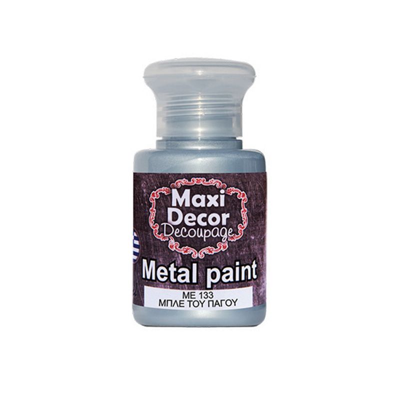 MAXI COLOR Μεταλλικό Χρώμα Me-133 60Ml Μπλέ Πάγου