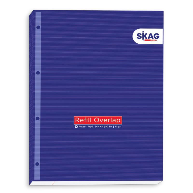 SKAG Μπλόκ Κολλητό Πλάγιο Με Καπάκι Με Τρύπες Α4 80Φ