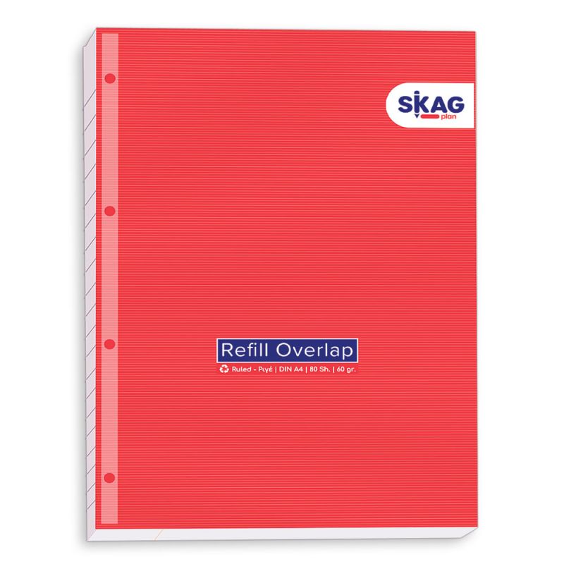SKAG Μπλόκ Κολλητό Όρθιο Με Καπάκι Τρύπες Α4 80Φ