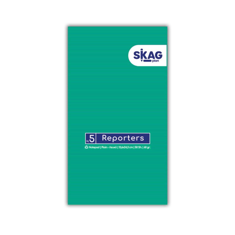 SKAG Μπλόκ Κολλητό Όρθιο Λευκό 136X243mm N.5