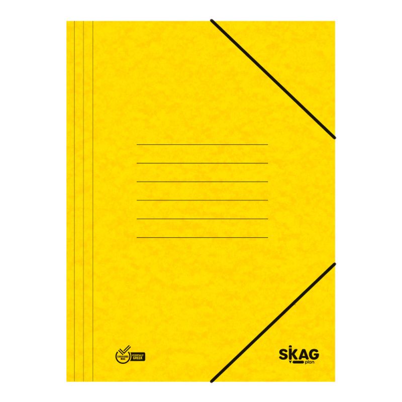 SKAG Ντοσιέ Πρεσπάν Λάστιχο 25X35  Κίτρινο