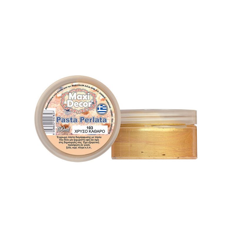 MAXI COLOR Πάστα  Περλέ  103 - Χρυσό Καθαρό 100 Ml