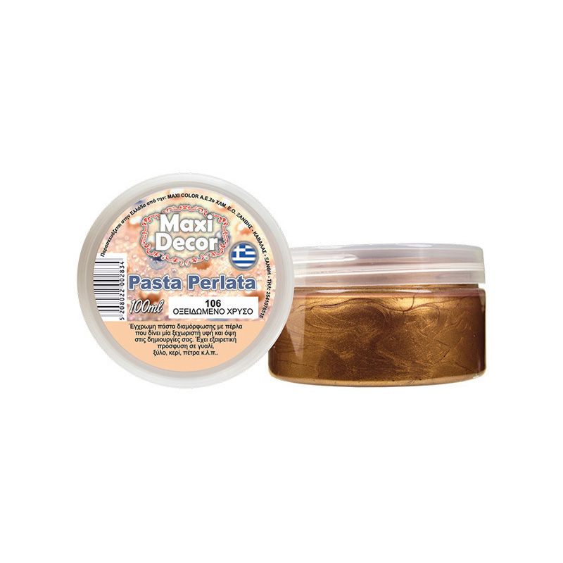 MAXI COLOR Πάστα  Περλέ  106 -Οξειδ. Χρυσό 100 Ml
