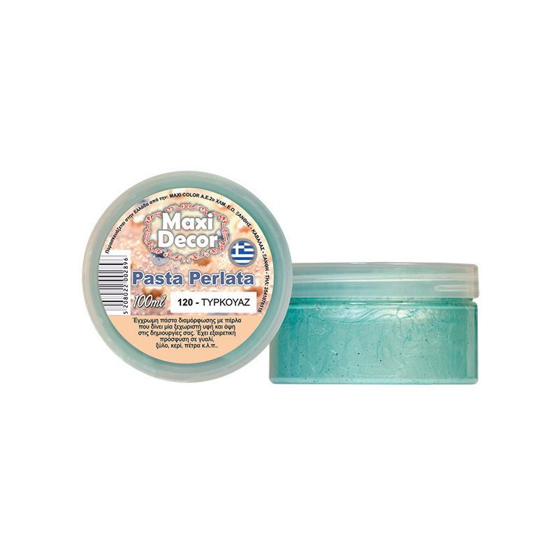 MAXI COLOR Πάστα  Περλέ  120 - Τυρκουάζ 100 Ml