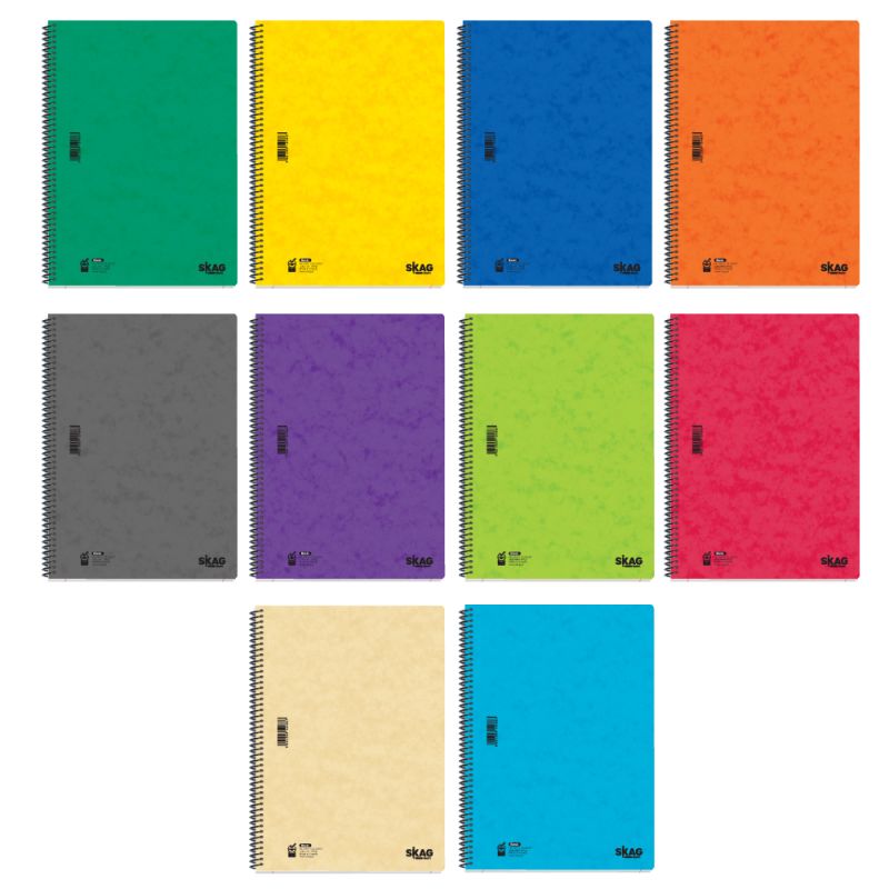 SKAG Θεματικά Τετράδια  Basic 17X25 3Θεμ 80γρ N.8003